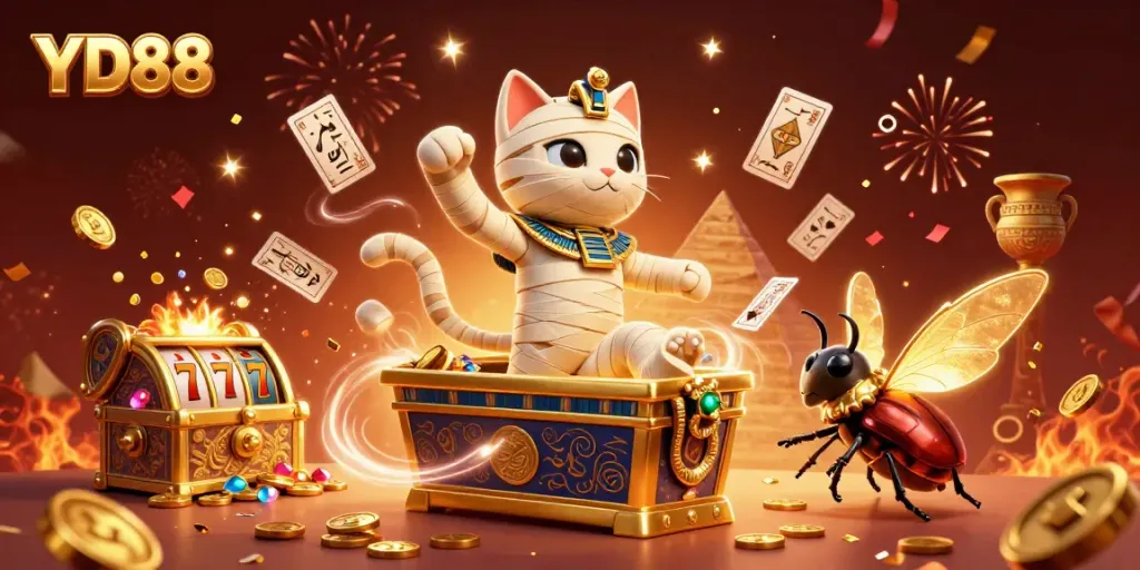 Experience thrilling gaming moments at YD88 with dynamic slots and a vivid casino environment.