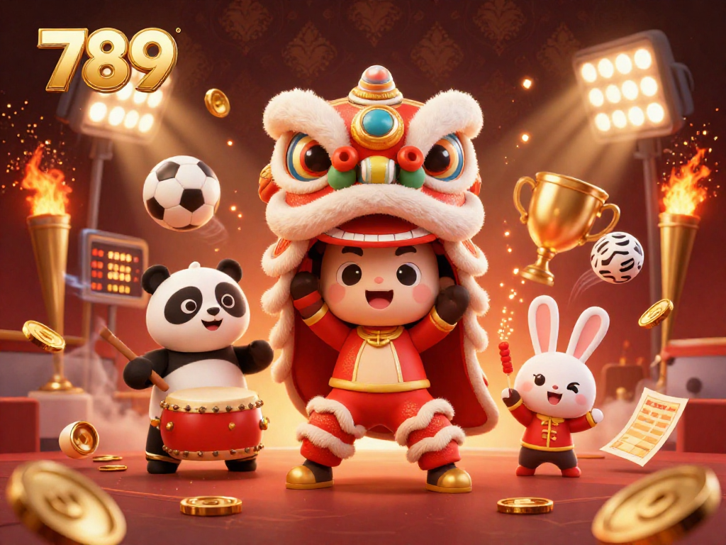 Engage in thrilling gameplay at 789 with dynamic scenes of animation showcasing casino excitement.
