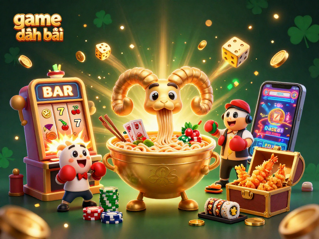Experience thrilling game đánh bài action with dynamic characters and energetic casino elements.