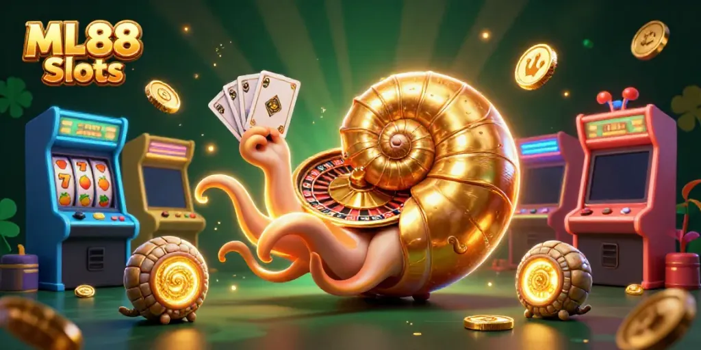 Engage with ML88 Slots to spin colorful reels and win big with our vibrant casino illustration.
