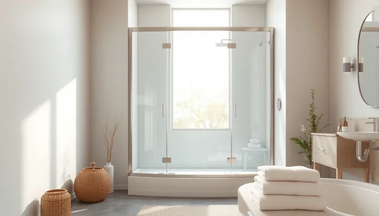 Duschkabine 80x80 in einem modernen Badezimmer mit eleganten Glasdesigns.
