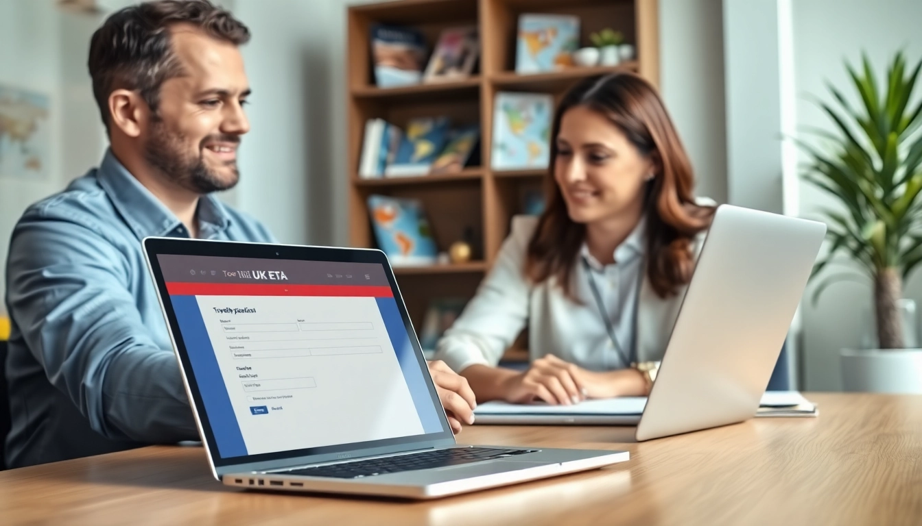 Facilitating the uk eta online application process with a travel consultant's guidance.