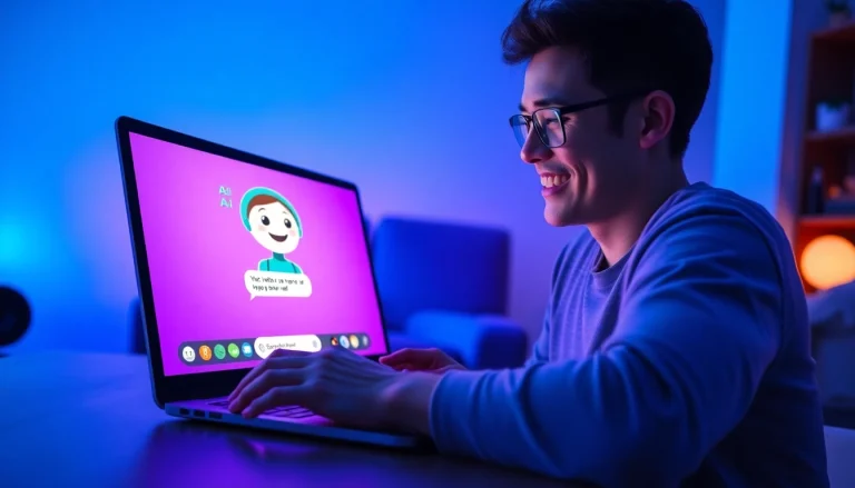 Engaging chat interface showcasing crush on ai with vibrant character design.