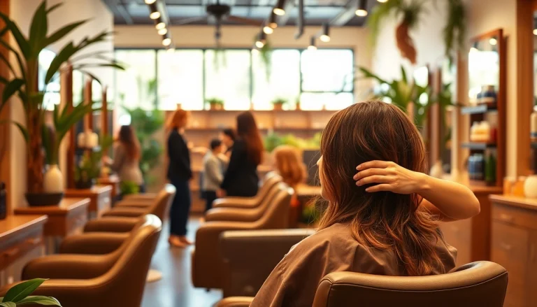 Aveda salon San Diego showcasing a stylist working with eco-friendly products in a luxurious setting.