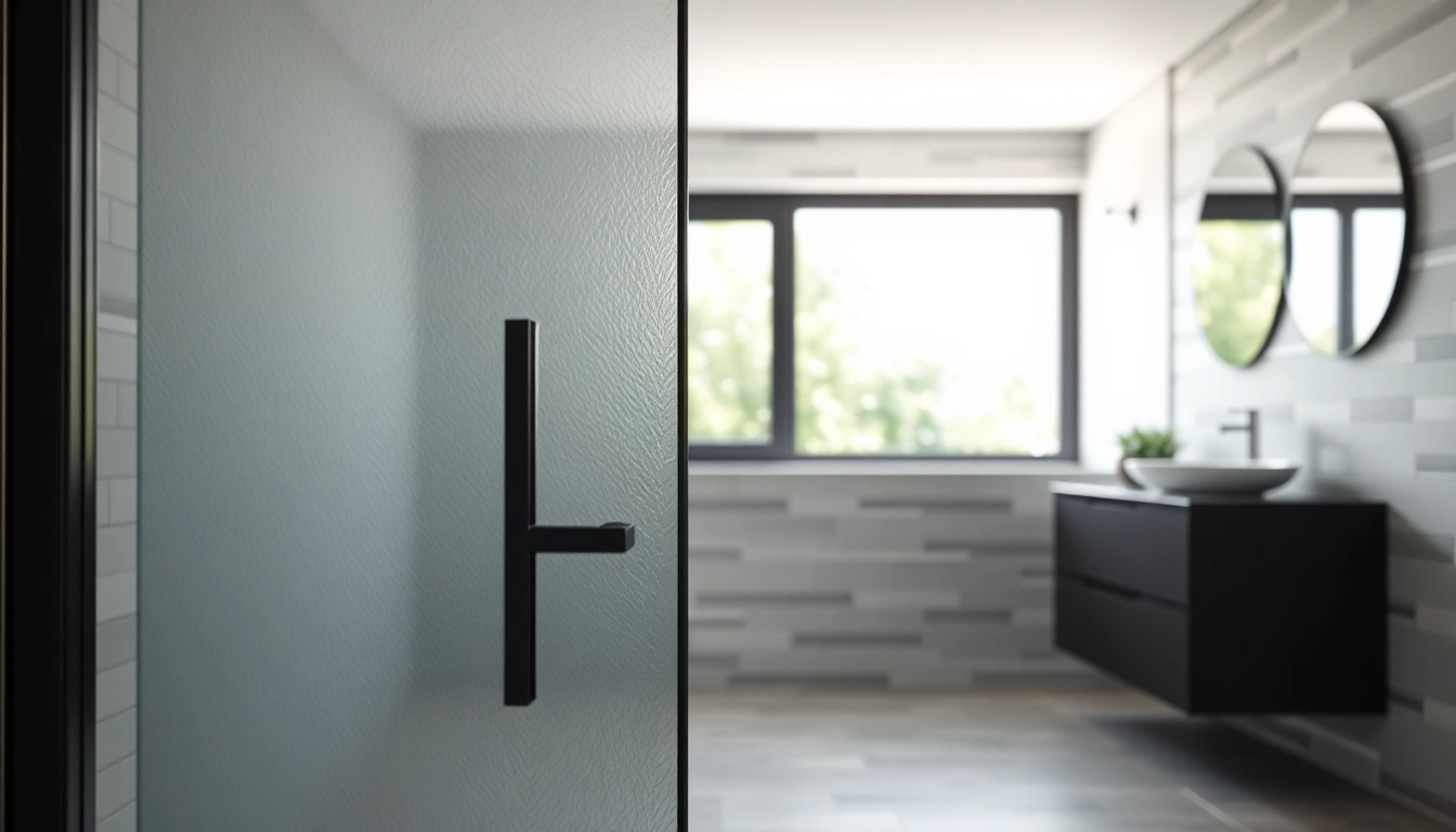 Transform your space with a stylish black shower door that defines elegance and modern design.