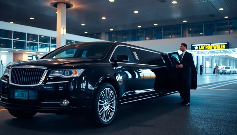 Hollywood Town Car and Limousine offering premium airport service at LAX with professional chauffeur.