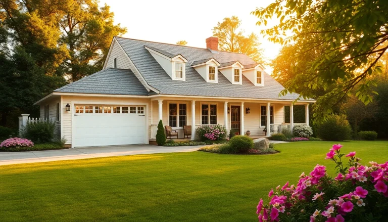 Explore beautiful cape cod homes featuring spacious designs with attached garages in a serene landscape.
