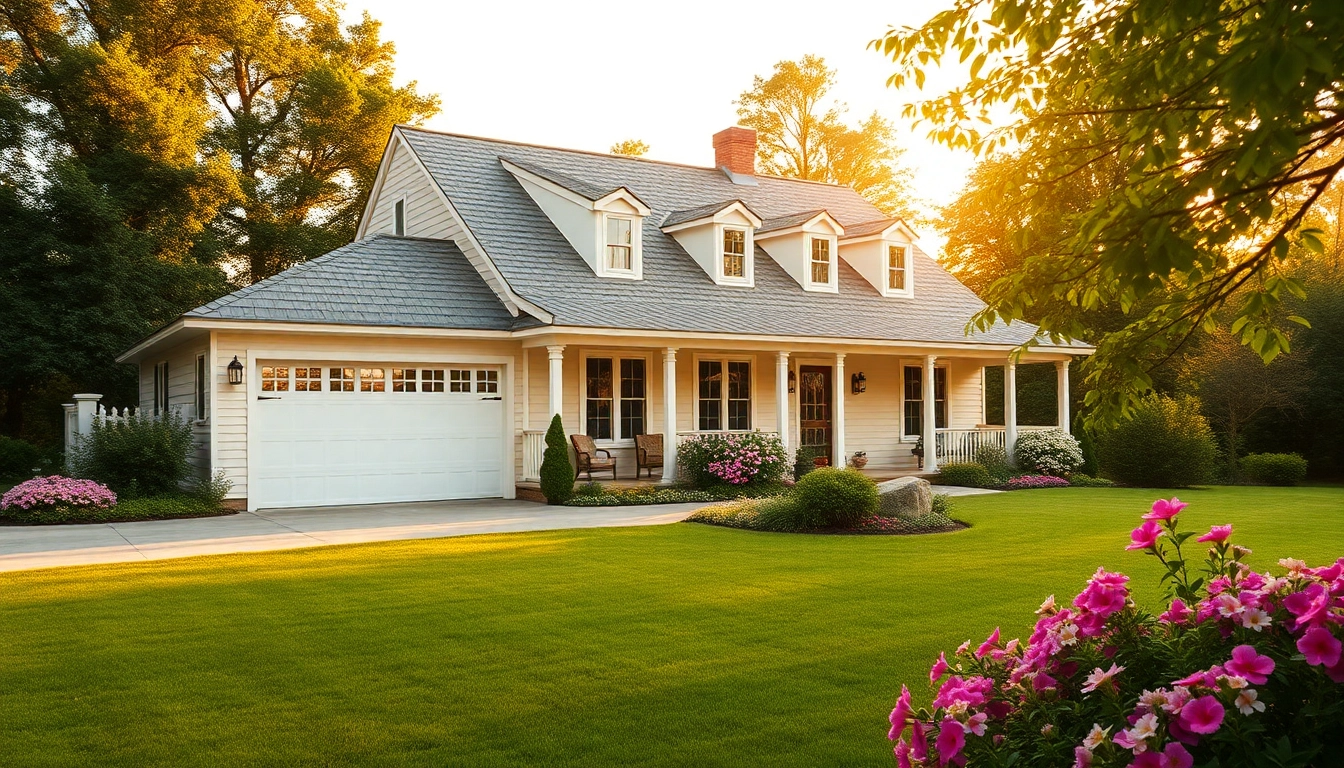 Explore beautiful cape cod homes featuring spacious designs with attached garages in a serene landscape.