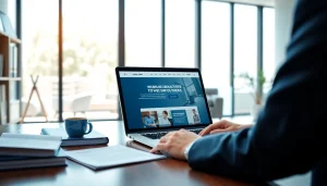 Creating effective Website Design for Lawyers with a focus on professional legal workspace and engagement.
