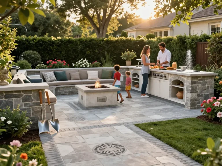 Paver contractors near me transform backyards into luxury outdoor spaces with elegant patios and fire pits.