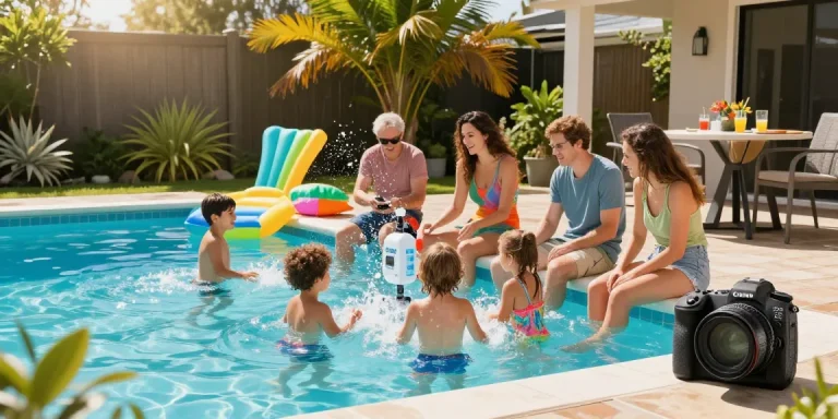 Best Pool Chlorinators in Australia ensuring a clean pool during family fun time.