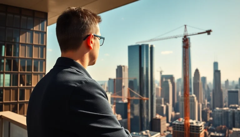 New York City Construction Manager leading a project with a skyline view.