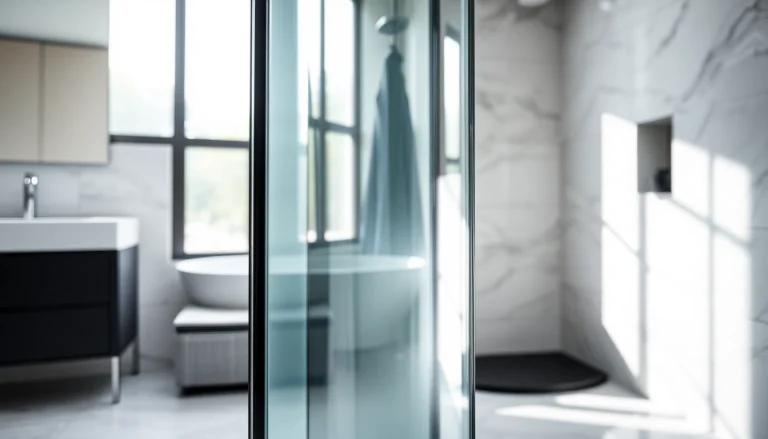 Genießen Sie die sonni Duschkabine in einem modernen Badezimmer-Design mit Glasoberflächen.