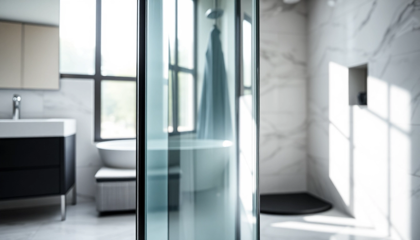 Genießen Sie die sonni Duschkabine in einem modernen Badezimmer-Design mit Glasoberflächen.