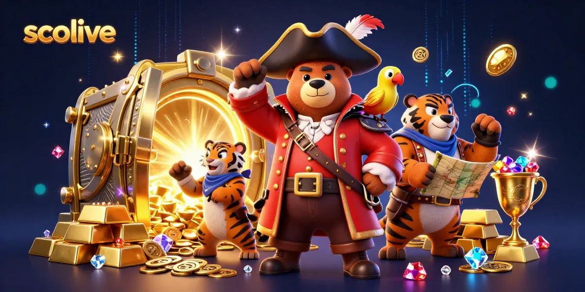 Socolive brings football excitement alive with a pirate captain and crew amidst a treasure of gems and gold.