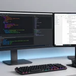 Thabet360 advanced software development workspace showcasing coding interfaces and technology solutions.