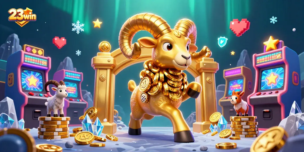 Engage with the thrilling world of 23win, showcasing vibrant casino elements and characters in action.