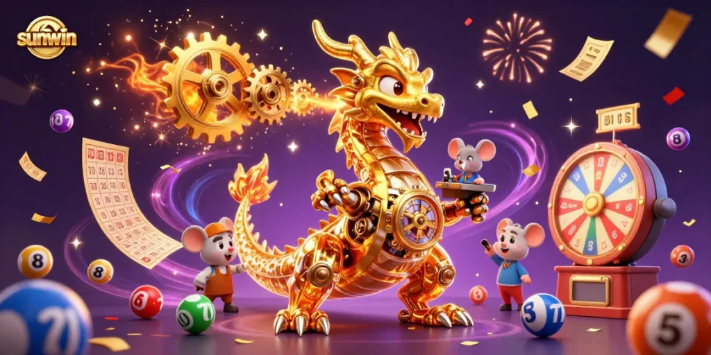 Engage in thrilling games at sunwin featuring golden dragon and lottery elements